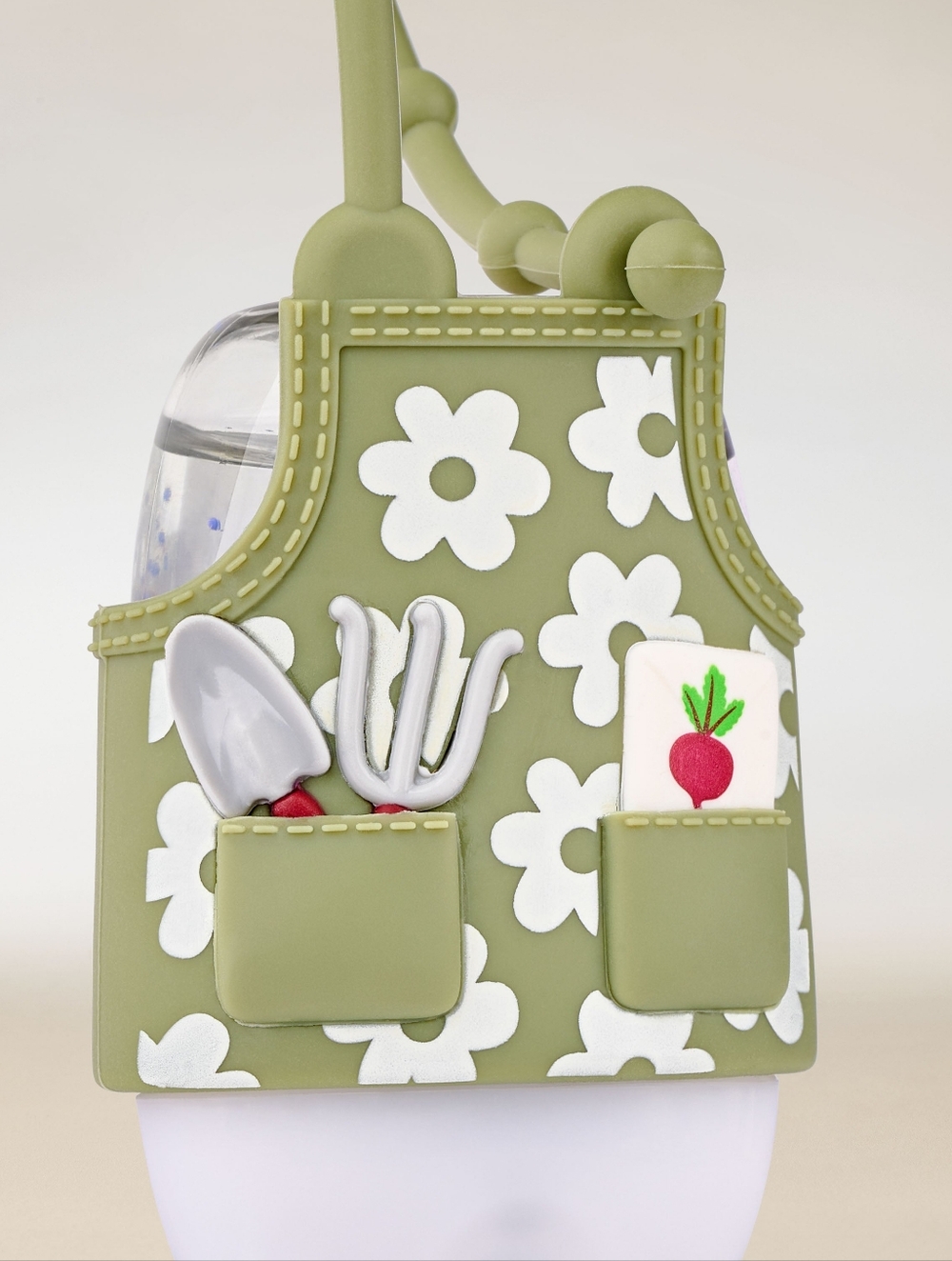 Bath & Body Works Olive Green Floral Hand Sanitizer Holder